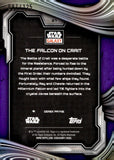 2025 The Falcon Crait Topps Chrome Star Wars Galaxy Purple Speckle Refractor 087/125 #97