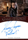 2024 Kerry Ingram as Shireen Baratheon Auto Autograph Game of Thrones Legends of the Realm Inscription Autograph