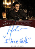 2024 Kerr Logan as Matthos Seaworth Auto Autograph Game of Thrones Legends of the Realm Inscription Autograph