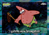 2025 "I gotcha now SpongeBob" Topps Chrome SpongeBob SquarePants 25th Anniversary Aqua Lava Refractor 189/199 #189