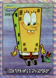 2025 "I can turn into a skyscraper" Topps Chrome SpongeBob SquarePants 25th Anniversary Wave Refractor 049/175 #175