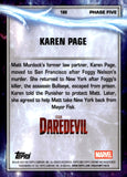 2025 Karen Page Topps Chrome Marvel Studios Green Refractor 130/199 #180 Daredevil