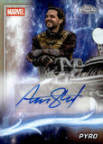 2025 Aaron Stanford as Pyro Auto Autograph Topps Chrome Marvel Refractor #AA-AST Deadpool & Wolverine 1