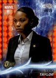 2025 Leila Taylor Topps Chrome Marvel Studios Orange Geometric Refractor 09/25 #174 Captain America Brave New World