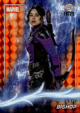 2025 Kate Bishop Topps Chrome Marvel Studios Orange Geometric Refractor 18/25 #128 Hawkeye