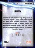 2025 Laufey Topps Chrome Marvel Studios Marvel Red and Black Lava Refractor 36/80 #17 Thor