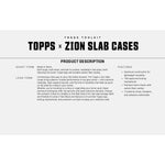Topps x Zion Slab Case X 3 Row Case