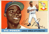 1955 Vic Power Topps #30 Kansas City Athletics BV $20