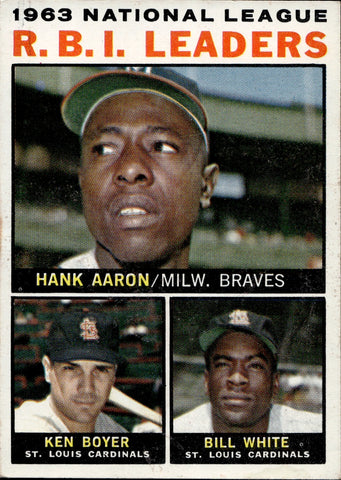 1964 Aaron Boyer White Topps Braves Cardinals #11 BV$25 1