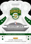 2019-20 Rashard Lewis Panini Crown Royale AUTOGRAPH RED AUTO 4/20 Seattle Sonics #CA-RLW