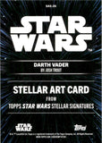 2025 Darth Vader By Josh Trout Topps Star Wars SAS-26 SMUGGLERS OUTPOST STELLAR ART CARD 1