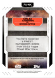 2023 Topps Finest Star Wars Nalini Krishan as Bariss Offee Autograph #FA-NK AUTO