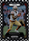2023 Brandon Aiyuk Panini Prizm BLACK & WHITE CHECKER San Francisco 49ers #265
