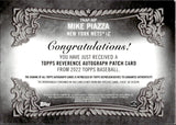 2022 Mike Piazza Topps REVERENCE AUTOGRAPH PATCH JERSEY AUTO 1/10 NEW YORK METS #TRAP-MP