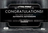 2020 Paul Blake as Greedo Topps Masterwork CANVAS AUTO 5/25 #A-PBG