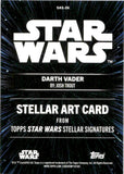 2025 Darth Vader By Josh Trout Topps Star Wars SAS-26 SMUGGLERS OUTPOST STELLAR ART CARD 2
