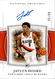 2019-20 Jaylen Hoard Panini National Treasures ROOKIE AUTO 5/99 Portland Trailblazers #157