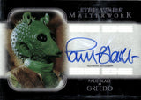 2020 Paul Blake as Greedo Topps Masterwork AUTO #A-PBG 1