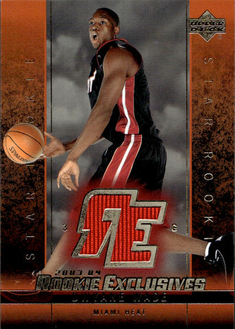 2003-04 Dwyane Wade Upper Deck ROOKIE EXCLUSIVES STAR ROOKIE JERSEY Miami Heat #J5