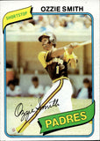 1980 Ozzie Smith  Topps #393 San Diego Padres HOF 2