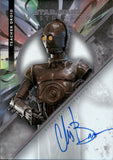 2022 Chris Bartlett as Teacher Droid Autograph Topps Star Wars Masterwork #MWA-CB RAINBOW FOIL 18/50 AUTO