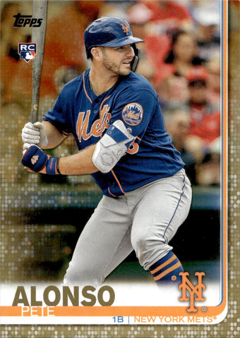 2019 Pete Alonso Topps Series 2 GOLD BORDER ROOKIE 1614/2019 #475 New York Mets