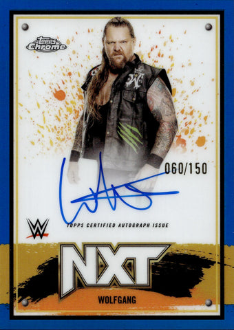 2025 Wolfgang Topps Chrome NXT BLUE REFRACTOR AUTO 60/150 #NXT-WGG