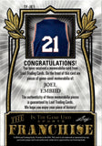 2024 Joel Embiid Leaf In The Game Used THE FRANCHISE TRIPLE JERSEY 37/60 Philadelphia 76ers #TF-JE1