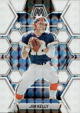 2023 Jim Kelly Panini Mosaic WHITE 04/25 #26 Buffalo Bills HOF