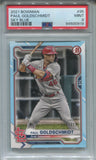 2021 Paul Goldschmidt Bowman SKY BLUE 368/499 PSA 9 #95 St. Louis Cardinals 0919