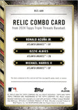 2024 Ronald Acuna Jr. Ozzie Albies Michael Harris II Topps Triple Threads JERSEY BAT 08/18 RELIC #RCC-AAH Atlanta Braves *NRMT*