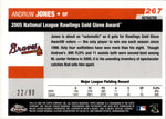 2006 Andruw Jones Topps Chrome AWARD WINNER RED REFRACTOR 22/90 Atlanta Braves #267