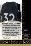 2024 Karl-Anthony Towns Leaf In The Game Used GAME USED MEMORABILIA JERSEY 50/60 Minnesota Timberwolves #GUM-34
