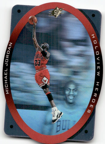 1996 Michael Jordan Upper Deck SPx HOLOVIEW HEROES DIE CUT #H1 Chicago Bulls *NRMT*