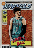 2023-24 LaMelo Ball Panini NBA Hoops Premium Stock RETRO NET MARVELS PREMIUM #23 Charlotte Hornets