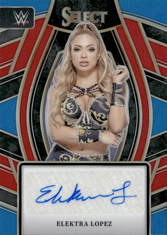 2024 Elektra Lopez Panini Select LIGHT BLUE AUTO 54/99 AUTOGRAPH #SL-EKL Friday Night Smackdown