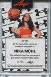 2025 Nika Muhl Leaf Metal Authentics Volume 2 UNDER ARMOUR PRO BLUE AUTO 10/75 AUTOGRAPH #UA-NM2 Portland Fire