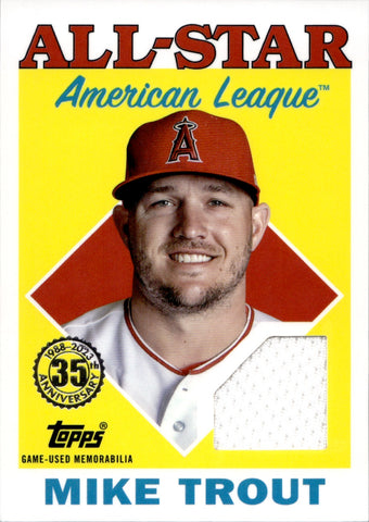 2023 Mike Trout Topps Series 2 ALL-STAR 1988 DESIGN JERSEY RELIC #88ASR-MT Anaheim Angels