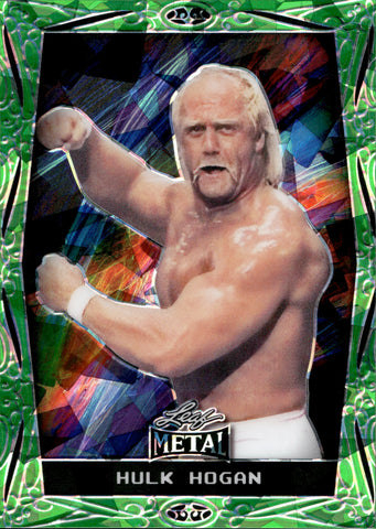 2024 Hulk Hogan Leaf Metal Legends GREEN CRYSTAL 2/5 #13 WWE Legend