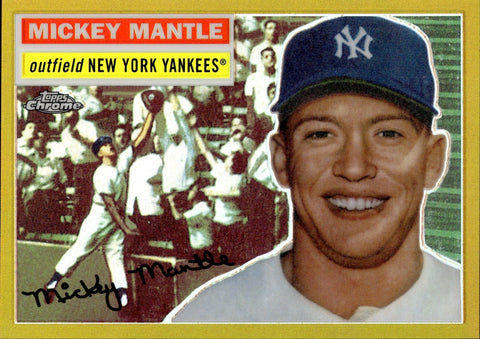 2009 Mickey Mantle Topps Chrome FACTORY SET GOLD REFRACTOR #2 New York Yankees HOF