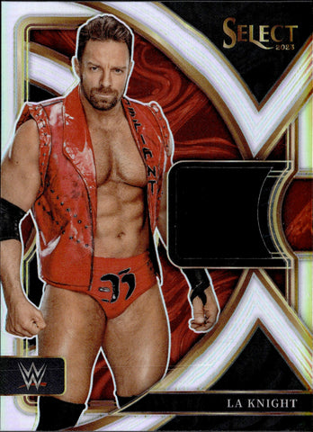 2023 LA Knight Panini Select WWE SELECTIVE SWATCHES HOLO SILVER SHIRT RELIC #SW-LAK Friday Night Smackdown