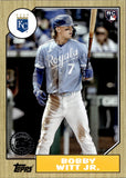 2022 Bobby Witt Jr. Topps Update Series 1987 DESIGN ROOKIE RC #87TBU-7 Kansas City Royals 1