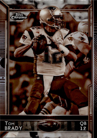 2015 Tom Brady Topps Chrome MINI SEPIA REFRACTOR #50 New England Patriots