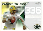2008 Brett Favre Topps Chrome BRETT FAVRE COLLECTION WHITE REFRACTOR 028/100 #BFC-336 Green Bay Packers HOF