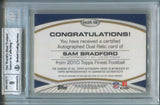 2010 Sam Bradford Topps Finest ROOKIE DUAL JERSEY AUTO 070/100 AUTOGRAPH RELIC RC BGS 8/9 #SB St. Louis Rams 3230