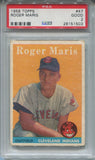 1958 Roger Maris Topps ROOKIE RC PSA 2 #47 Cleveland Indians 1503