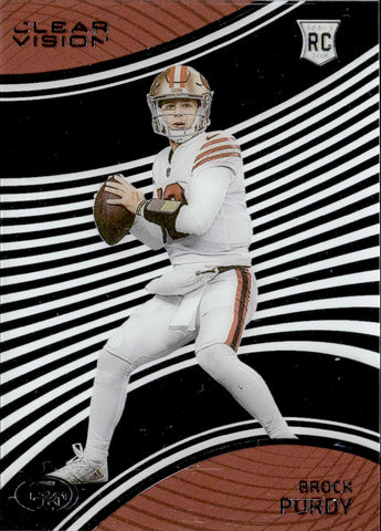 2022 Brock Purdy Panini Chronicles Clear Vision ROOKIE RC #CVR-27 San Francisco 49ers 3