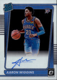 2021-22 Aaron Wiggins Donruss Optic RATED ROOKIE AUTO AUTOGRAPH RC #191 Oklahoma City Thunder