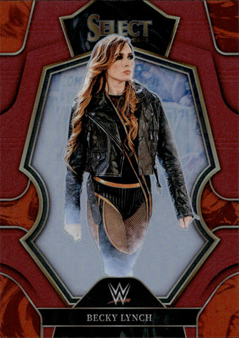 2023 Becky Lynch Panini Select WWE PREMIER LEVEL MAROON 080/149 #187 Monday Night Raw