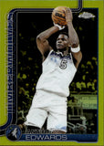2025-26 Anthony Edwards Topps Chrome YELLOW REFRACTOR 212/275 Minnesota Timberwolves #151